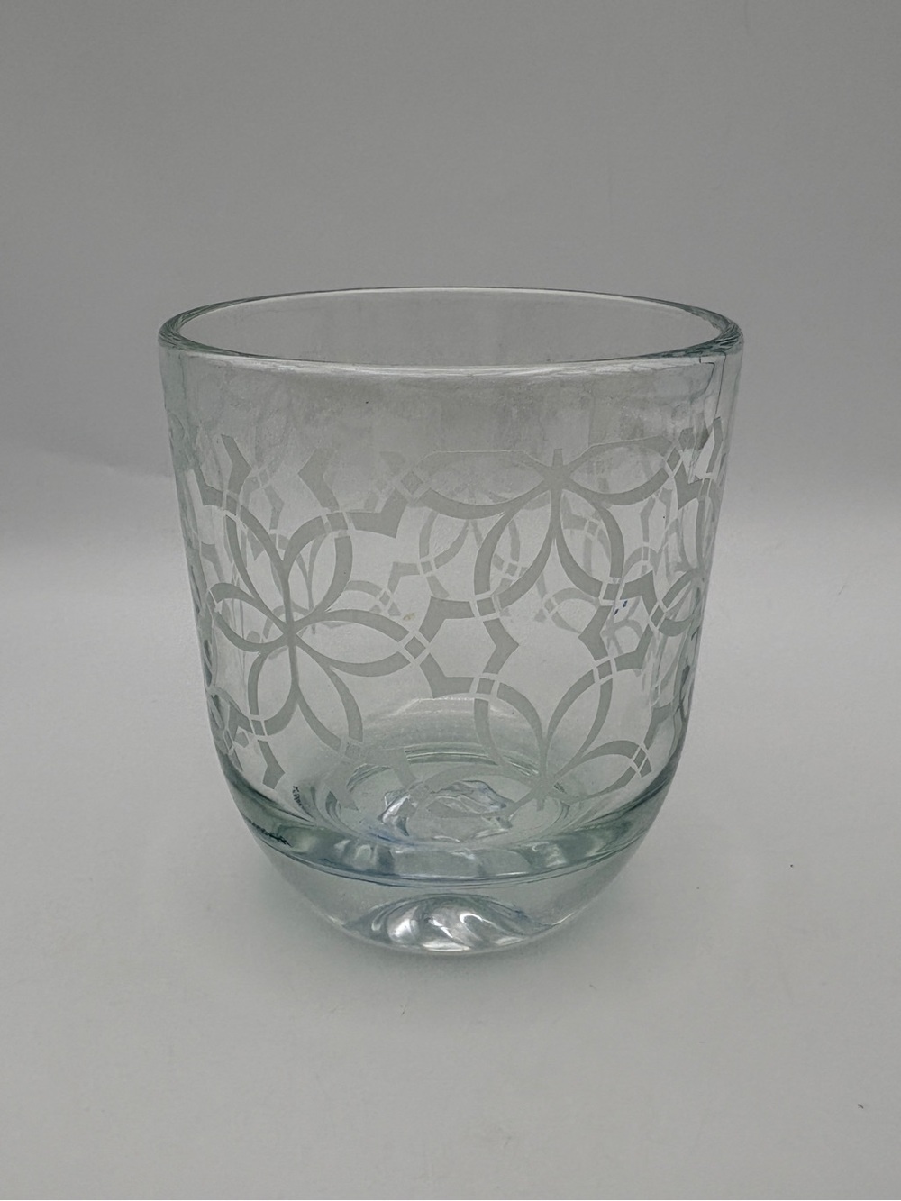 Vintage Etched Glass Cocktail Whiskey Glass Celtic Pattern